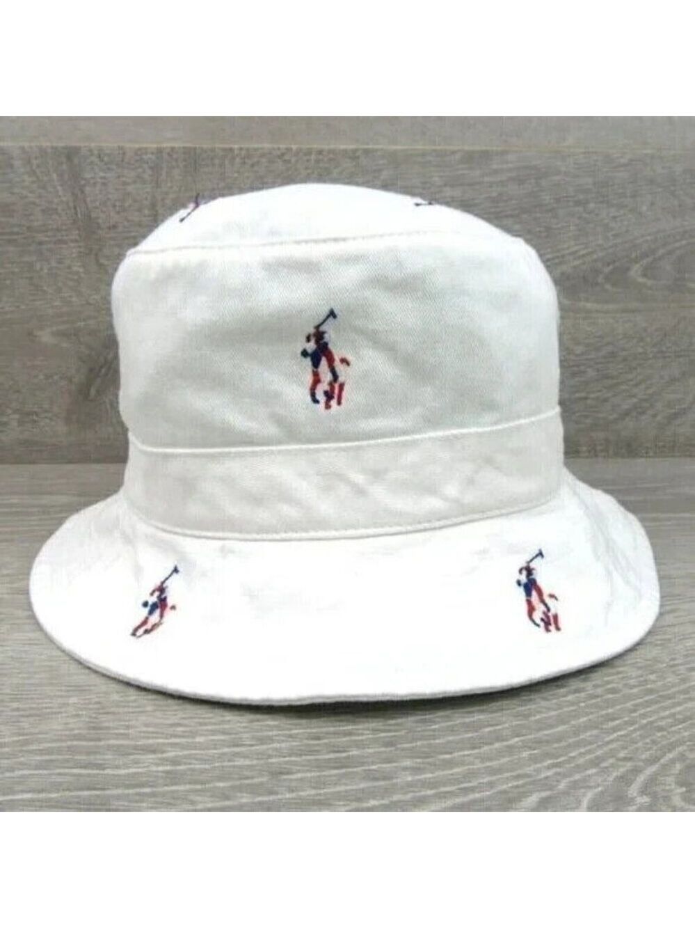 Polo Ralph Lauren Americana Embroidered Pony Bucket Hat Adult Size S/M NEW - Picture 2 of 8